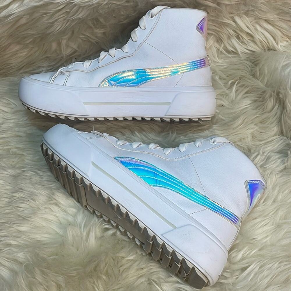 Puma Sneakers High Top with reflective accents shoe size 9.5